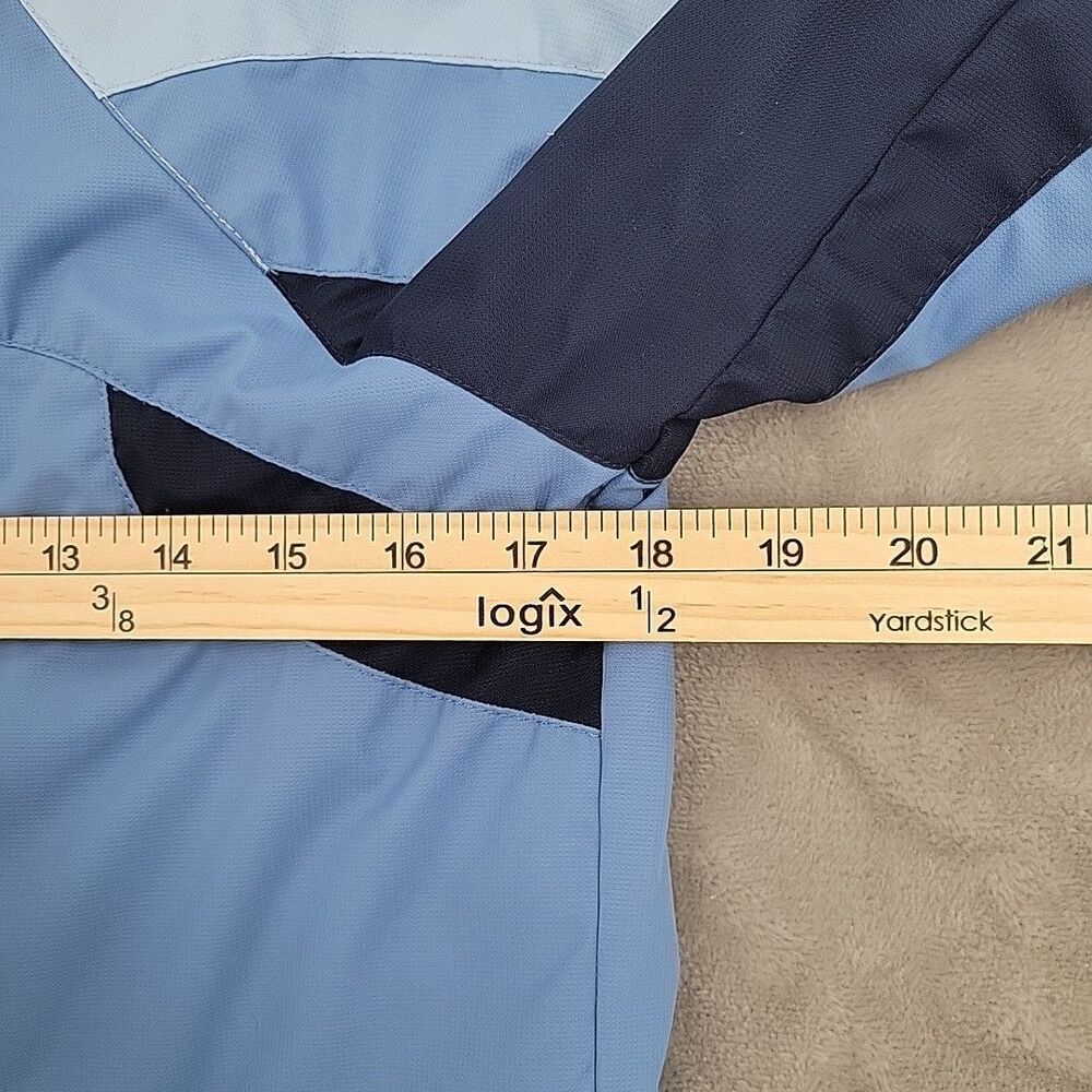Columbia Vertex Youth Jacket Size 10/12 Blue Double Zipper Pockets Lightweight - Picture 14 of 15